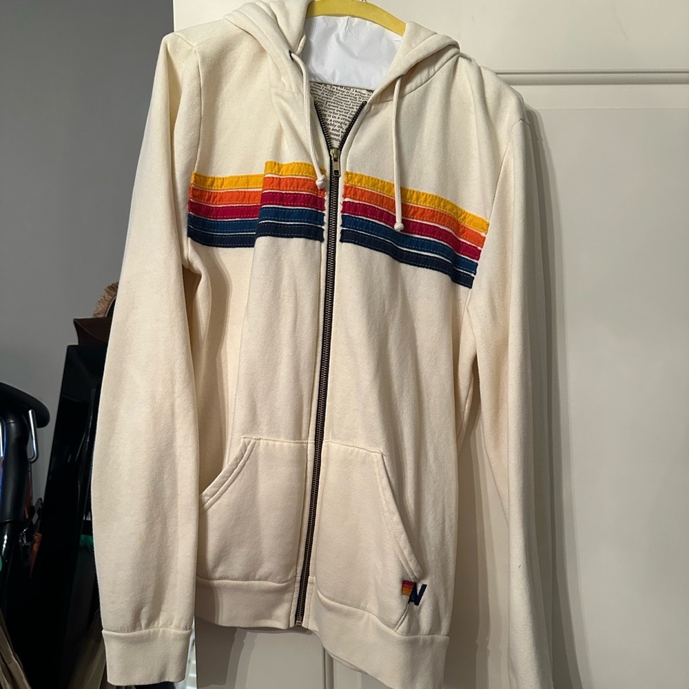 Aviator Nation vintage white hoodie